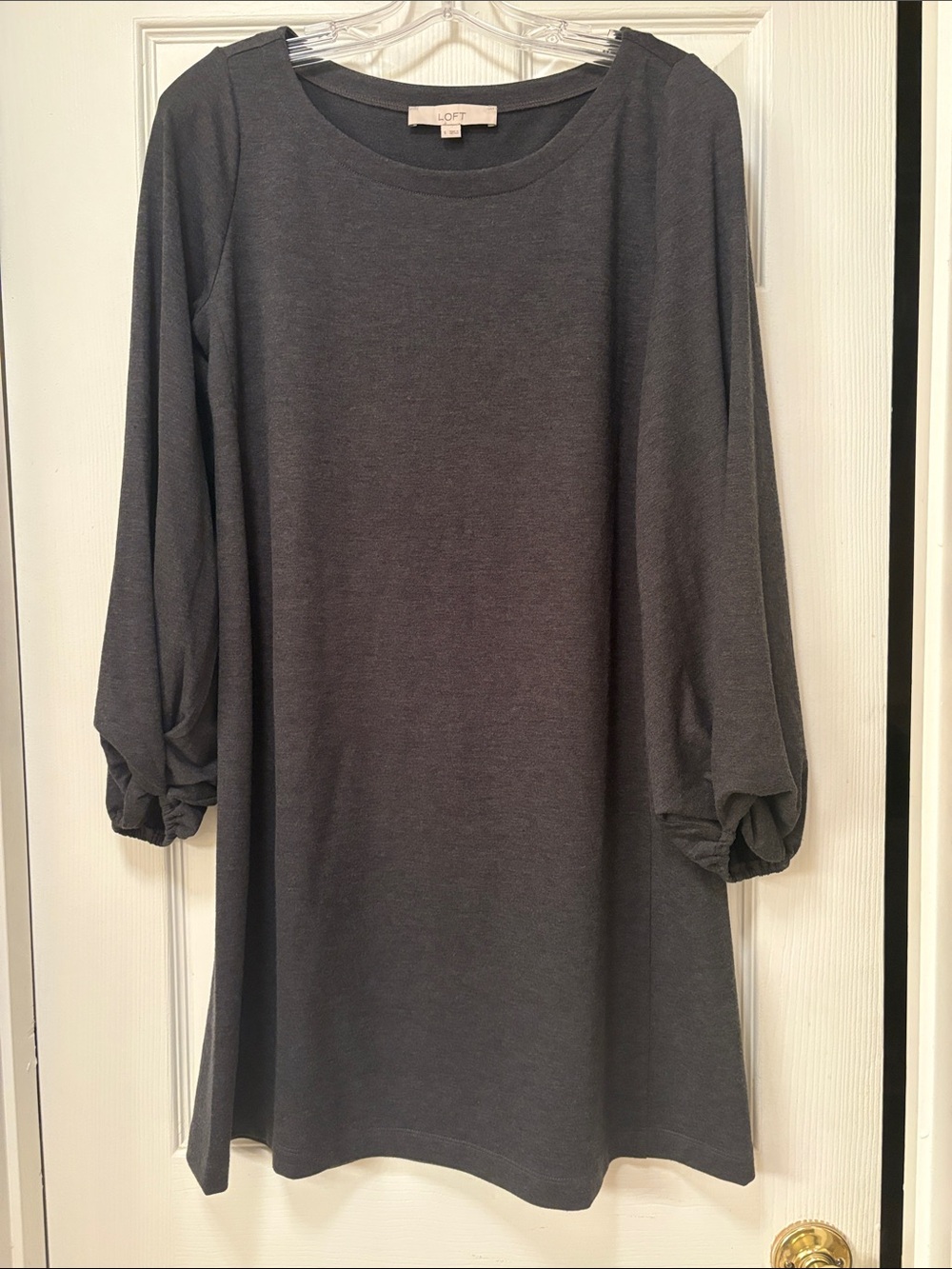 LOFT Charcoal Gray 3/4 Sleeve Tunic